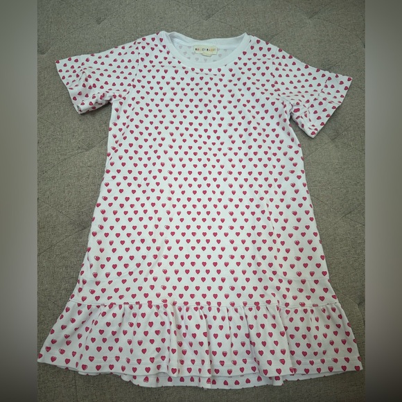 EUC CLASSIC ROLLER RABBIT PINK HEART DRESS SITH POCKETS SIZE 8 - Picture 1 of 2